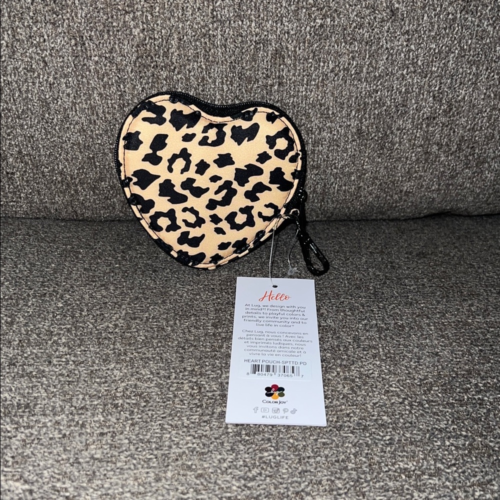 Lug Spotted Leopard Heart Pouch - Picture 2 of 3